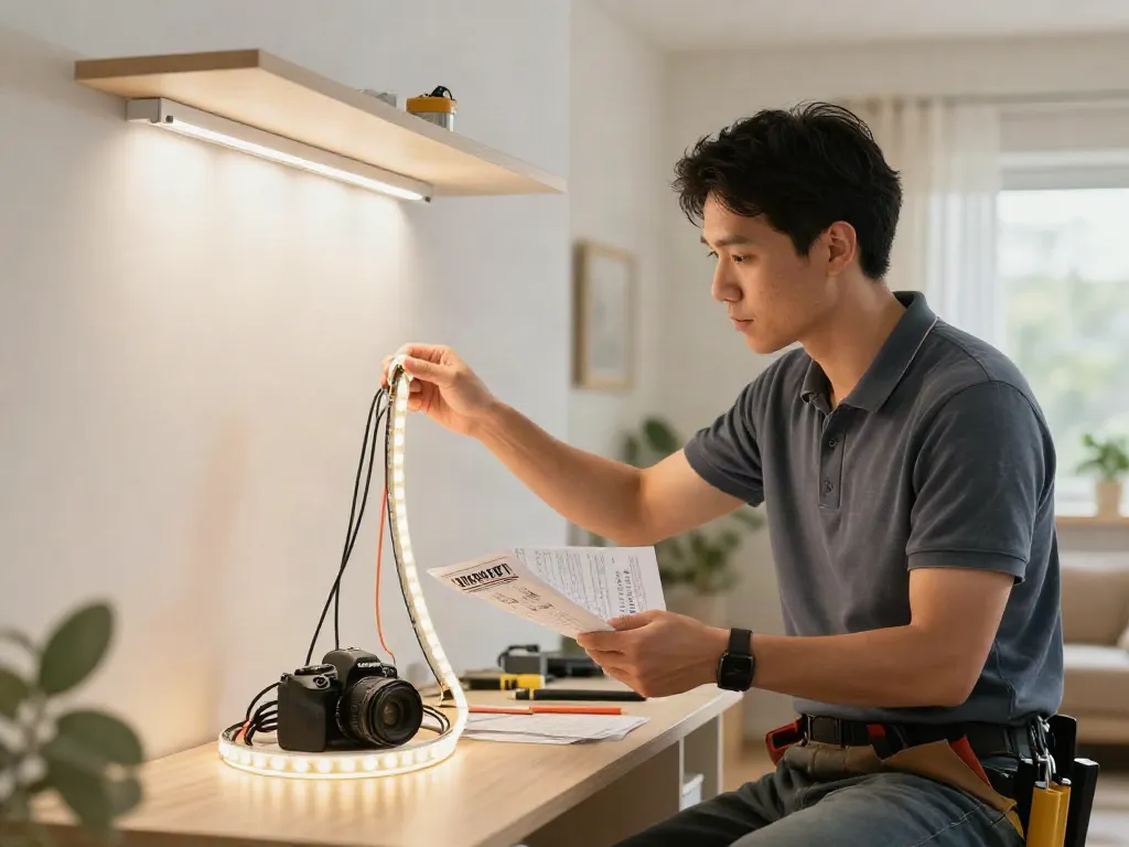 Banda LED 220V instalată de un profesionist local, oferind servicii de încredere.