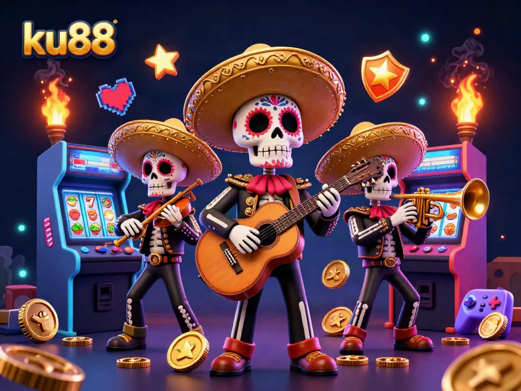 Win prizes with ku88 by playing engaging casino games in a colorful and vibrant scene.