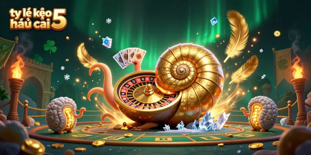 Engage with the thrilling world of tỷ lệ kèo nhà cái 5 featuring a giant nautilus roulette and glowing ammonite companions.