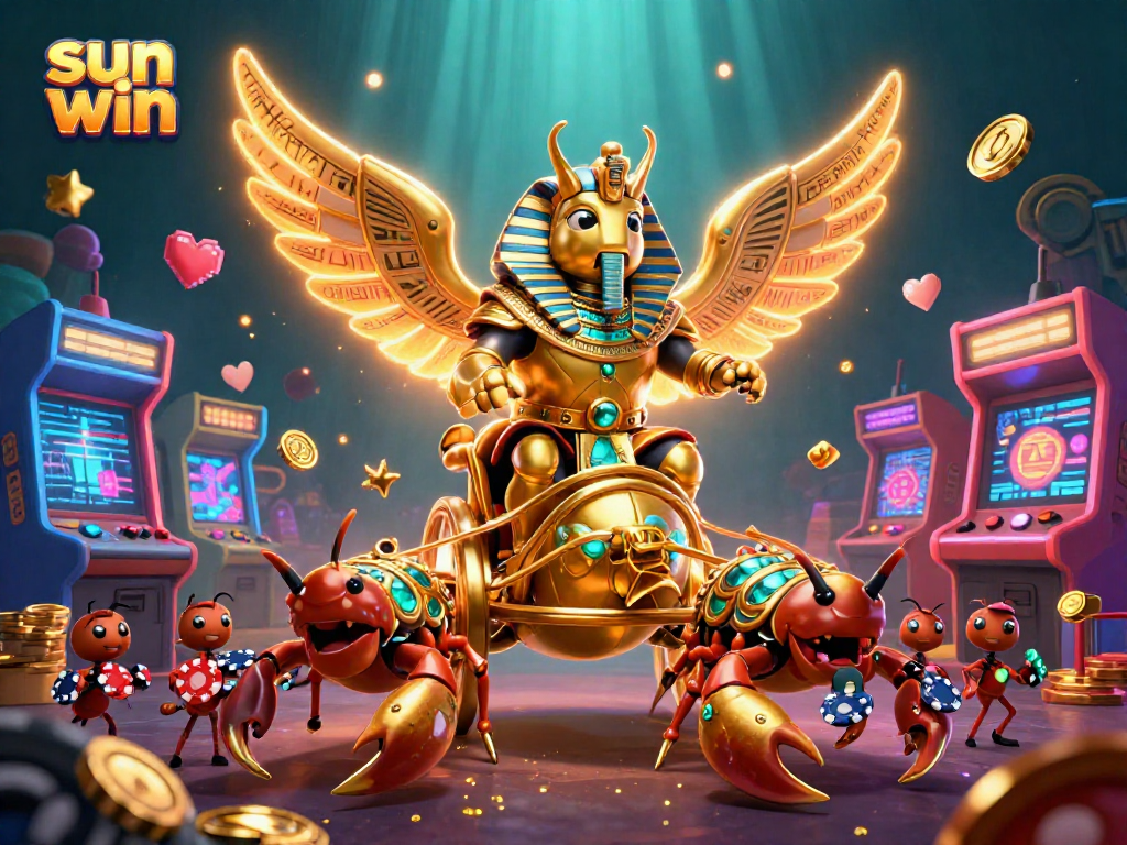 Experience thrilling action in sun win with a golden scarab beetle, jewel scorpions, and poker chip-carrying ants.