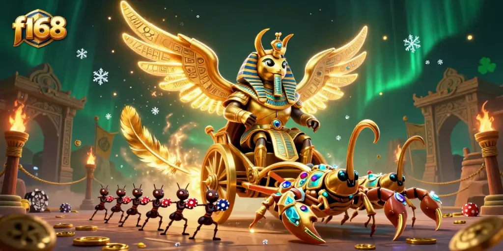 Engage in thrilling f168 casino adventures with our vibrant 3D illustration featuring golden characters and betting excitement!